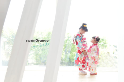 尼崎市から３歳と７歳の女の子七五三撮影  宝塚市の写真館スタジオ 