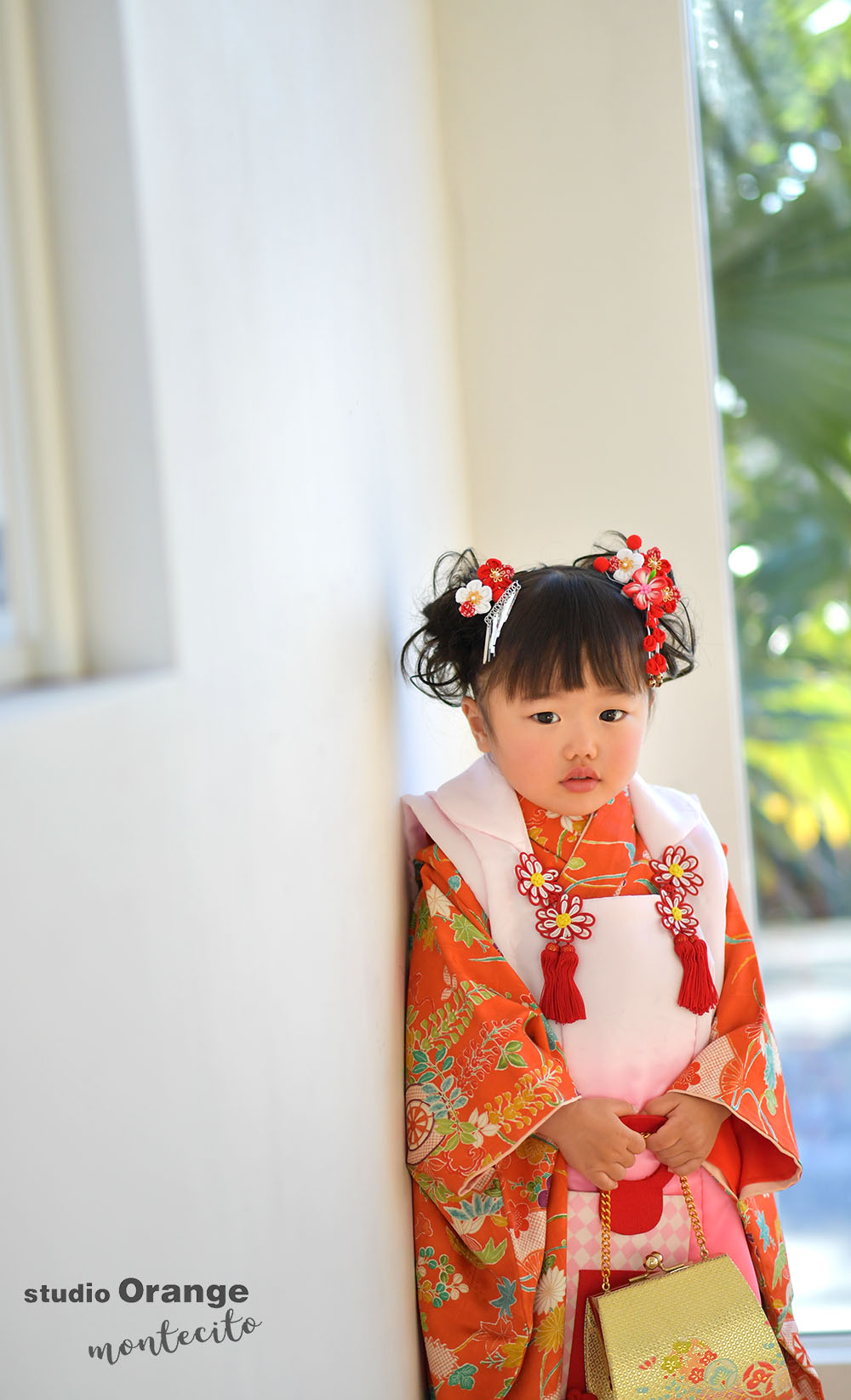 川西市 七五三撮影 持込着物 3歳女の子 宝塚市の写真館スタジオオレンジ モンテシート